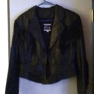 Leather jacket black size small  brand G 111 THIS WAS MY MOMS FAVORITE FOR RODEO